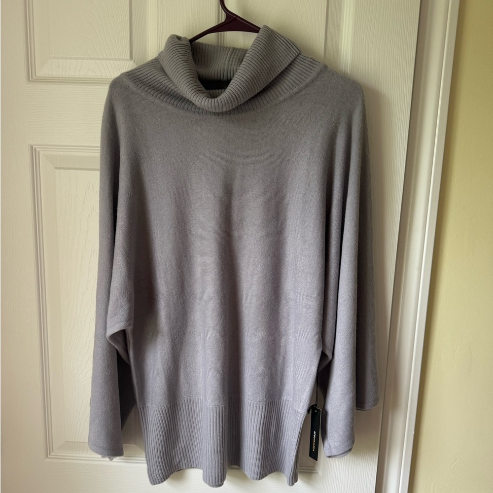 NWT - BCBGMaxAzria Cowl Neck Sweater - Purplish Grey - XL